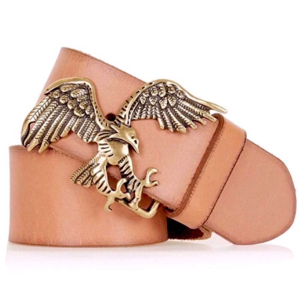 Rare TOPSHOP Leather Belt With Eagle Buckle